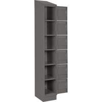 Petits casiers Clean Line, 6 niveaux, Bloc de 4, 48" x 18" x 82", Acier, Charbon, Rivet (assembl&eacute;) OCP Construction Supplies