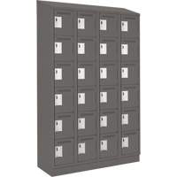Petits casiers Clean Line, 6 niveaux, Bloc de 4, 48" x 18" x 82", Acier, Charbon, Rivet (assembl&eacute;) OCP Construction Supplies
