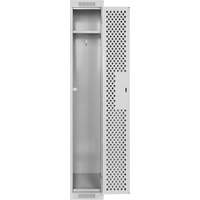 Casiers Clean Line, 12" x 12" x 72", Acier, Gris, Rivet (assembl&eacute;), Perfor&eacute; OCP Construction Supplies