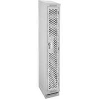 Casiers Clean Line, 12" x 15" x 82", Acier, Gris, Rivet (assembl&eacute;), Perfor&eacute; OCP Construction Supplies