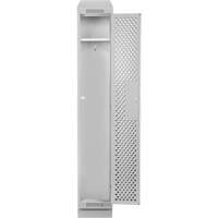 Casiers Clean Line, 12" x 15" x 82", Acier, Gris, Rivet (assembl&eacute;), Perfor&eacute; OCP Construction Supplies
