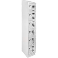 Petits casiers &eacute;conomiques assembl&eacute;s et perfor&eacute;s Clean Line, 6 niveaux, 18" x 72" x 12", Acier OCP Construction Supplies