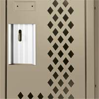 Casiers Clean Line, 2 niveaux, 12" x 15" x 72", Acier, Beige, Rivet (assembl&eacute;), Perfor&eacute; OCP Construction Supplies