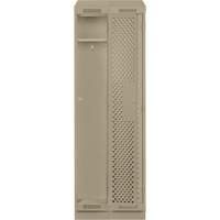 Clean Line Lockers, Bank of 2, 24" x 12" x 82", Steel, Beige, Rivet (Assembled), Perforated OCP Construction Supplies