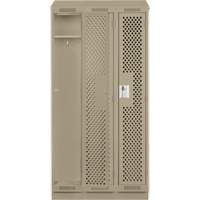 Casiers Clean Line, Bloc de 3, 36" x 12" x 82", Acier, Beige, Rivet (assembl&eacute;), Perfor&eacute; OCP Construction Supplies