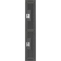 Casiers Clean Line, 2 niveaux, 12" x 15" x 72", Acier, Charbon, Rivet (assembl&eacute;), Perfor&eacute; OCP Construction Supplies