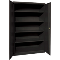 Armoires de rangement Hi-Boy profondes, Acier, 4 Tablettes, 72" h x 36" la x 24" P, Noir OCP Construction Supplies