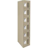 Petits casiers &eacute;conomiques assembl&eacute;s et perfor&eacute;s Clean Line, 6 niveaux, 18" x 72" x 12", Acier OCP Construction Supplies