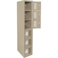 Petits casiers &eacute;conomiques assembl&eacute;s et perfor&eacute;s Clean Line, 6 niveaux, 18" x 72" x 12", Acier OCP Construction Supplies