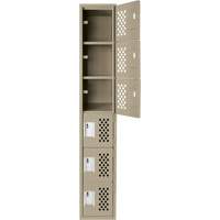 Petits casiers &eacute;conomiques assembl&eacute;s et perfor&eacute;s Clean Line, 6 niveaux, 18" x 72" x 12", Acier OCP Construction Supplies