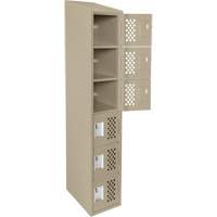 Petits casiers &eacute;conomiques assembl&eacute;s et perfor&eacute;s Clean Line, 6 niveaux, 18" x 72" x 12", Acier OCP Construction Supplies