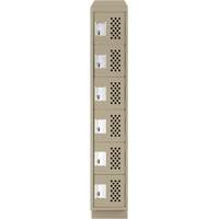 Petits casiers &eacute;conomiques assembl&eacute;s et perfor&eacute;s Clean Line, 6 niveaux, 18" x 72" x 12", Acier OCP Construction Supplies