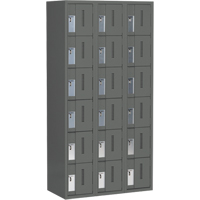 Casiers robustes Concorde, 6 niveaux, Bloc de 3, 36" x 18" x 72", Acier, Charbon, Soud&eacute; (assembl&eacute;) OCP Construction Supplies