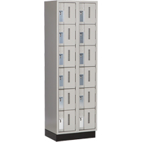 Casiers robustes Concorde, 6 niveaux, Bloc de 2, 24" x 18" x 76", Acier, Gris, Soud&eacute; (assembl&eacute;) OCP Construction Supplies
