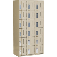 Casiers robustes Concorde, 6 niveaux, Bloc de 3, 36" x 18" x 72", Acier, Beige, Soud&eacute; (assembl&eacute;) OCP Construction Supplies