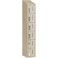 Casiers robustes Concorde, 6 niveaux, 12" x 18" x 78", Acier, Beige, Soud&eacute; (assembl&eacute;) OCP Construction Supplies
