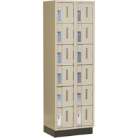 Casiers robustes Concorde, 6 niveaux, Bloc de 2, 24" x 18" x 76", Acier, Beige, Soud&eacute; (assembl&eacute;) OCP Construction Supplies