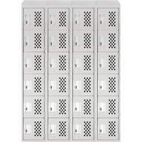 Casiers &eacute;conomiques perfor&eacute;s et assembl&eacute;s Clean Line, 6 niveaux, Bloc de 4, 18" x 72" x 12", Acier OCP Construction Supplies