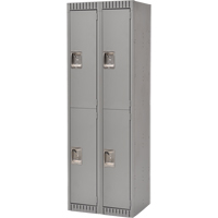 Casiers, 2 niveaux, Bloc de 2, 24" x 18" x 72", Acier, Gris, D&eacute;mont&eacute; OCP Construction Supplies