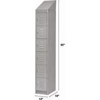 Casiers, 6 niveaux, 12" x 18" x 82", Acier, Gris, D&eacute;mont&eacute; OCP Construction Supplies