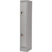 Casiers, 2 niveaux, 12" x 18" x 76", Acier, Gris, D&eacute;mont&eacute; OCP Construction Supplies