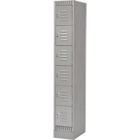 Casiers, 6 niveaux, 12" x 18" x 76", Acier, Gris, D&eacute;mont&eacute; OCP Construction Supplies