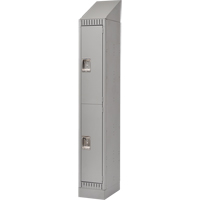 Casiers, 2 niveaux, 12" x 18" x 86", Acier, Gris, D&eacute;mont&eacute; OCP Construction Supplies