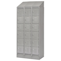 Casiers, 6 niveaux, Bloc de 3, 36" x 18" x 86", Acier, Gris, D&eacute;mont&eacute; OCP Construction Supplies