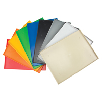 Fond de casier, Convient aux casiers 12" x 18", Gris p&acirc;le, Plastique OCP Construction Supplies