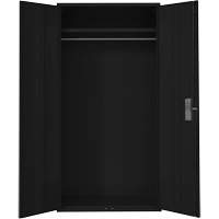 Armoire garde-robe, Acier, 36" la x 18" p x 72" h, Noir OCP Construction Supplies