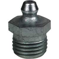 Straight Extra-Short Grease Fitting, Steel, 0.25 NPT Thread OCP Construction Supplies