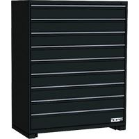 Armoire &agrave; tiroirs modulaire, 9 tiroirs, 48" la x 24" p x 60" h, Noir OCP Construction Supplies