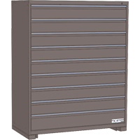 Armoire &agrave; tiroirs modulaire, 9 tiroirs, 24" la x 28" p x 60" h, Gris OCP Construction Supplies