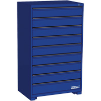 Armoire &agrave; tiroirs modulaire, 9 tiroirs, 36" la x 24" p x 60" h, Bleu OCP Construction Supplies