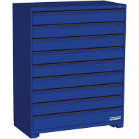Armoire &agrave; tiroirs modulaire, 9 tiroirs, 48" la x 24" p x 60" h, Bleu OCP Construction Supplies