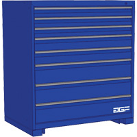 Armoire &agrave; tiroirs modulaire, 8 tiroirs, 60" la x 28" p x 40" h, Bleu OCP Construction Supplies