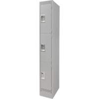 Casiers, 3 niveaux, 12" x 18" x 76", Acier, Gris, D&eacute;mont&eacute; OCP Construction Supplies