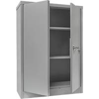 Armoire de rangement &agrave; hauteur de comptoir, Acier, 2 Tablettes, 42" h x 30" la x 15" P, Gris OCP Construction Supplies