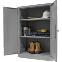Armoire de rangement &agrave; hauteur de comptoir, Acier, 2 Tablettes, 42" h x 30" la x 15" P, Gris OCP Construction Supplies