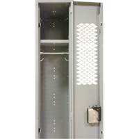 Casiers ventil&eacute;s, Bloc de 3, 36" x 18" x 88", Acier, Gris, D&eacute;mont&eacute;, Perfor&eacute; OCP Construction Supplies