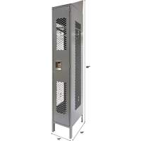 Casiers ventil&eacute;s, 12" x 18" x 88", Acier, Gris, D&eacute;mont&eacute;, Perfor&eacute; OCP Construction Supplies
