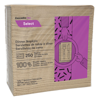 Pro Select 1/8 Fold Dinner Napkins, 1 Ply, 15.5" x 16" OCP Construction Supplies