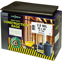 Contractor Liners, Strong, 30" W x 48" L, 2 mils, Black, 121.13 L (32 Gal.) Capacity OCP Construction Supplies