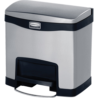 Slim Jim&reg; Waste Container, Stainless Steel, 4 US gal. Capacity OCP Construction Supplies