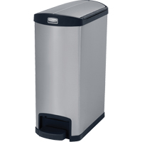Slim Jim&reg; Waste Container, Stainless Steel, 13 US gal. Capacity OCP Construction Supplies