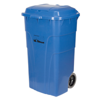 Bac de recyclage roulant, Bord de rue, Poly&eacute;thyl&egrave;ne, 65 gal. US OCP Construction Supplies