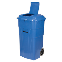 Bac de recyclage roulant, Bord de rue, Poly&eacute;thyl&egrave;ne, 65 gal. US OCP Construction Supplies