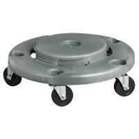 Socle roulant pour contenant &agrave; d&eacute;chets, Poly&eacute;thyl&egrave;ne, Gris, Convient aux contenants 24" dia. OCP Construction Supplies