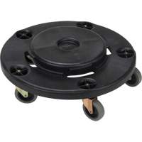 Socle roulant pour contenant &agrave; d&eacute;chets, Polypropyl&egrave;ne, Noir, Convient aux contenants 24" dia. OCP Construction Supplies