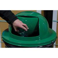 Drum Waste Disposal Top, Dome Lid, Metal, Fits Container Size: 23-1/2" Dia. OCP Construction Supplies